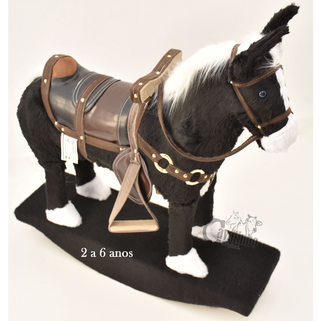 Cavalo Cavalinho Brinquedo Infantil De Montar Revestido De Pelucia