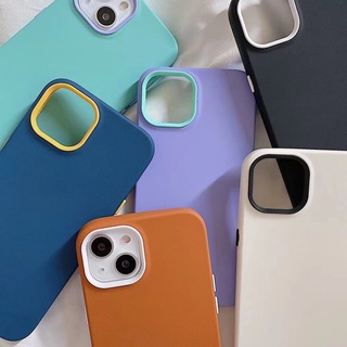 Capa Flexível De Silicone Borda Colorida Anti Outono Para iPhone 13