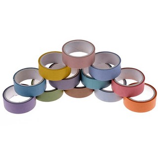 Fita Adesiva Decorativa Washi Tape Tom Pastel Kit 12 Unidades