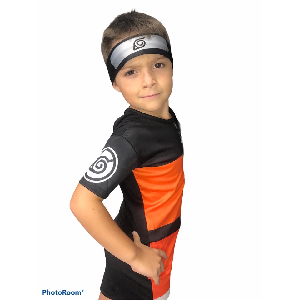 Fantasia Do Naruto C Enchimento Infantil Uzumaki C Bandana Cosplay