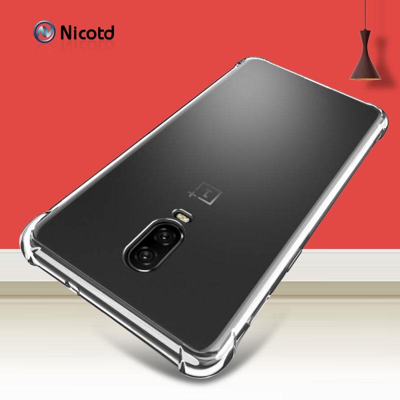 Capa De Silicone Tpu Flexível Transparente Anti Impacto Para Oneplus 6