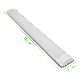 Luminária Sobrepor Led 40w 120cm Tubular Slim Branco Frio Shopee Brasil