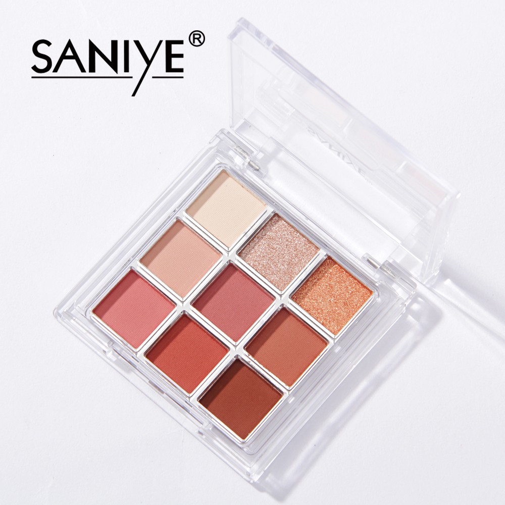 Saniye Paleta De Sombras Em 9 Cores Transparentes Nude Brilhante