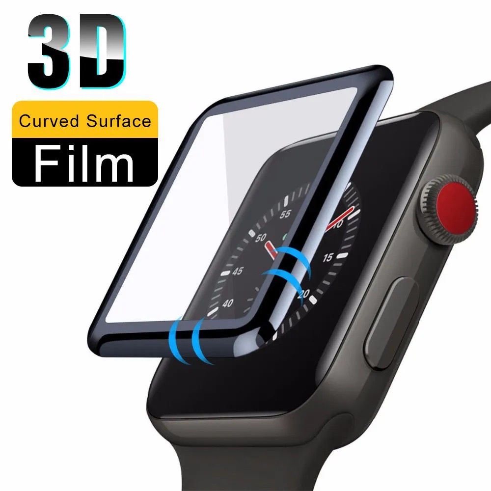 Película Nano Gel 3D Borda Preta Para Apple Watch 38 40 42 44