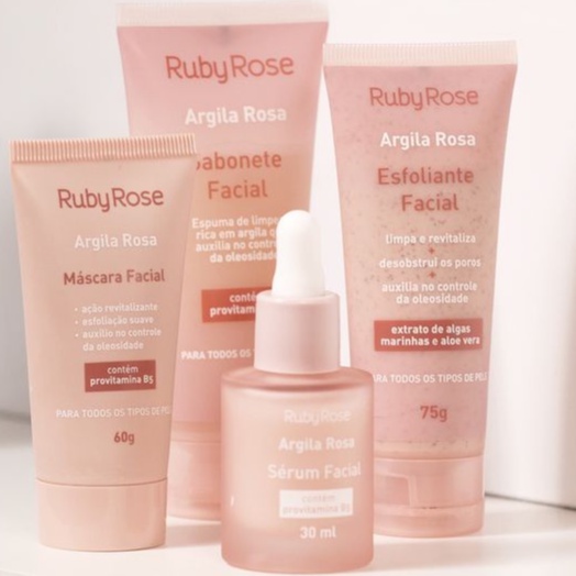 Produtos Skin Care Ruby Rose Argila Rosa Hidratante Facial Escolha O