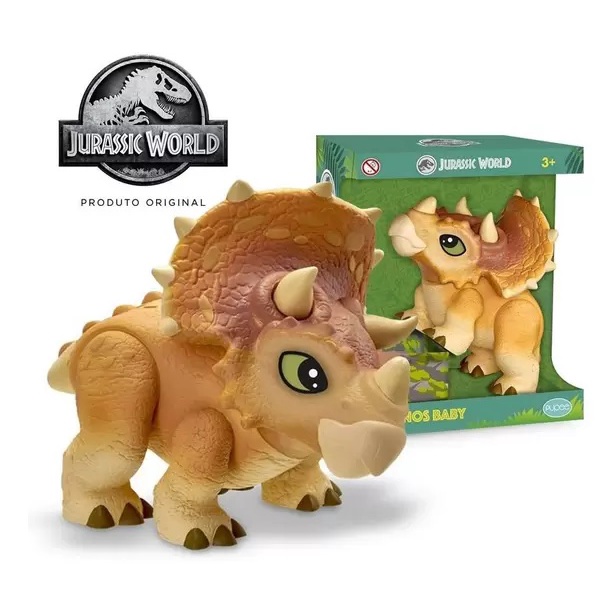 Boneco Dinossauro Articulado Dino Baby Triceratops Jurassic World