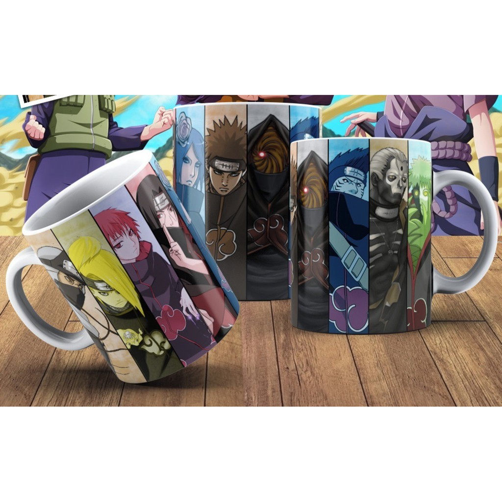 Caneca Naruto Membros Da Akatsuki Personagens Shopee Brasil