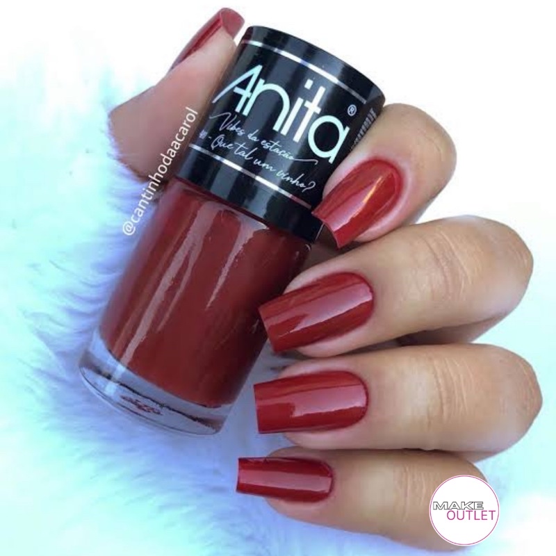 Que Tal Um Vinho 480 Esmalte Anita Cremoso Vermelho Shopee Brasil