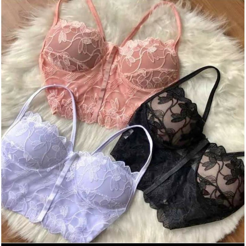 Cropped Renda Fundo Nude Shopee Brasil
