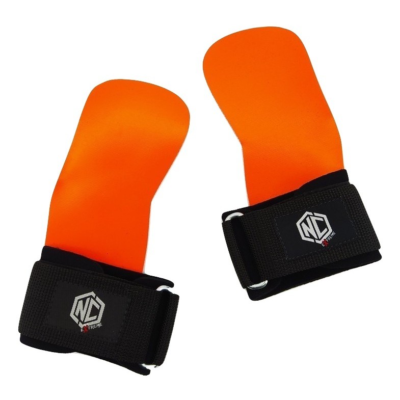 Luva Hand Grip Palmar Crossfit Performance Laranja NC Extreme