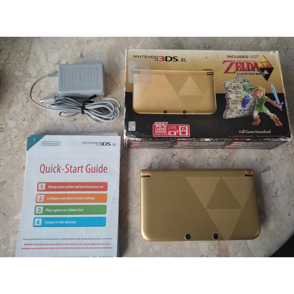 Nintendo 3ds Xl Edição Especial Zelda Completo Desbloqueado Escorrega