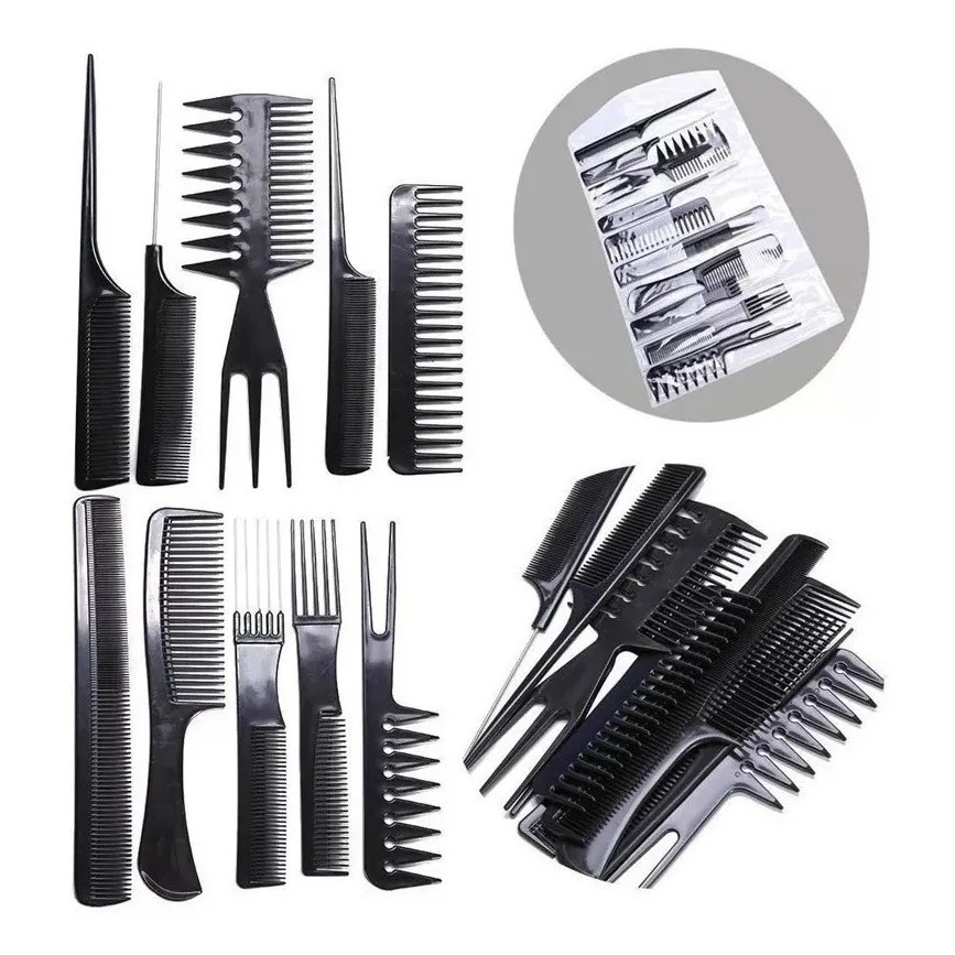 Kit Pentes De Corte Cabeleireiro Barbeiro Profissional Beecost