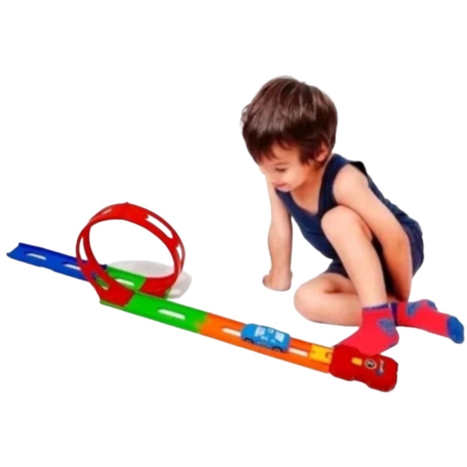 Pista Carrinho Looping Giro Carro Corrida Tipo Hot Whells Shopee