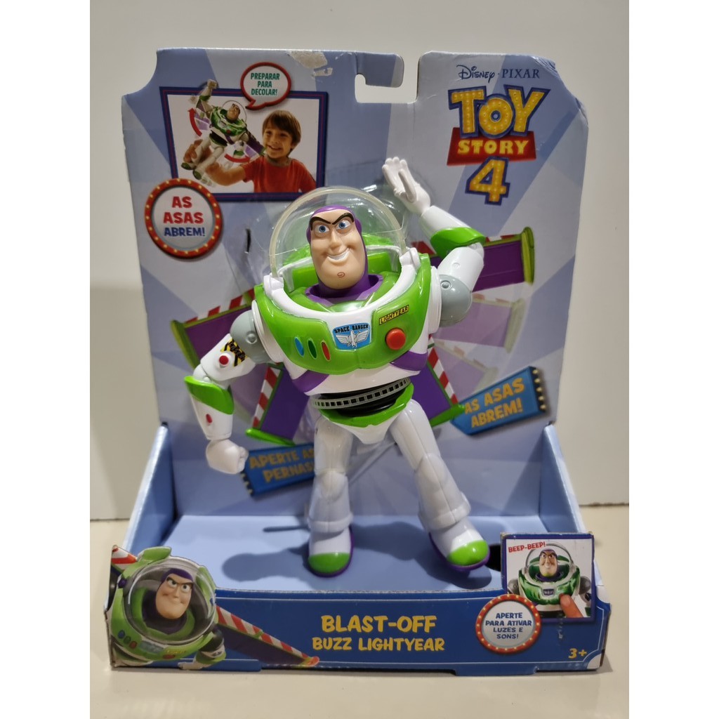 Boneco Toy Story Buzz Lightyear Voo Espacial Frases Fala Em