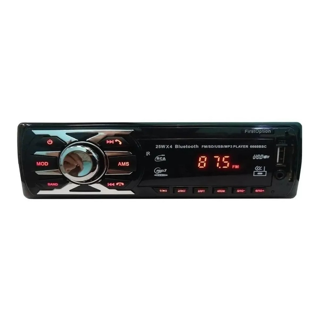 Auto Radio Automotivo Bluetooth Mp3 Player Usb Sd Som Carro Shopee Brasil