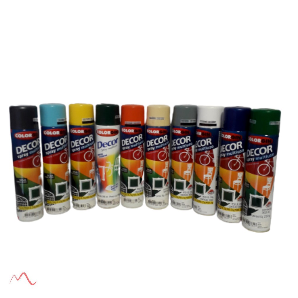 TINTA SPRAY MULTIUSO DECOR COLORGIN INETRNO E EXTERNO 360ML Shopee Brasil