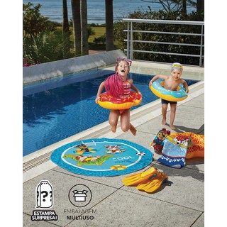 Toalha De Piscina Aveludada Redonda Estampada Lepper Shopee Brasil