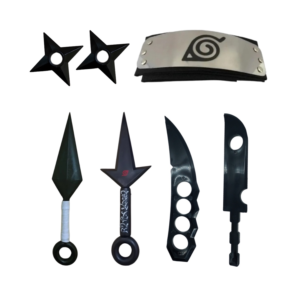 Mega Kit Naruto Bandana Aldeia Da Folha Kunai Kunai Minato