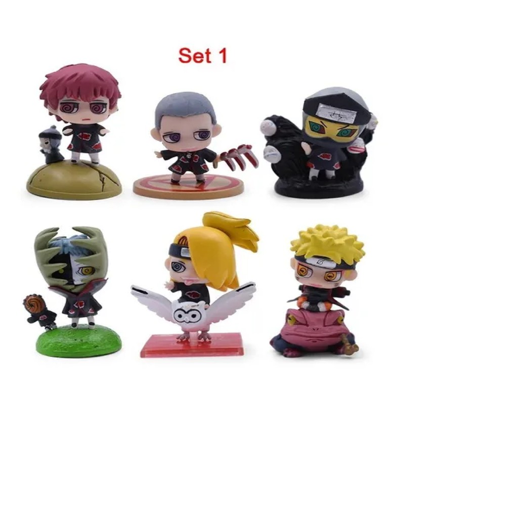 Kit Bonecos Naruto Miniaturas Action Figure Brinde Shopee Brasil