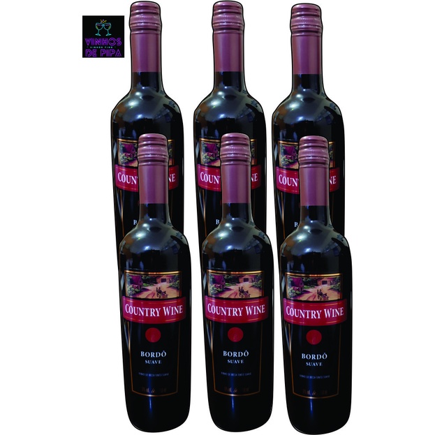 Vinho Country Wine Bordo Suave Kit Uni Ml Shopee Brasil