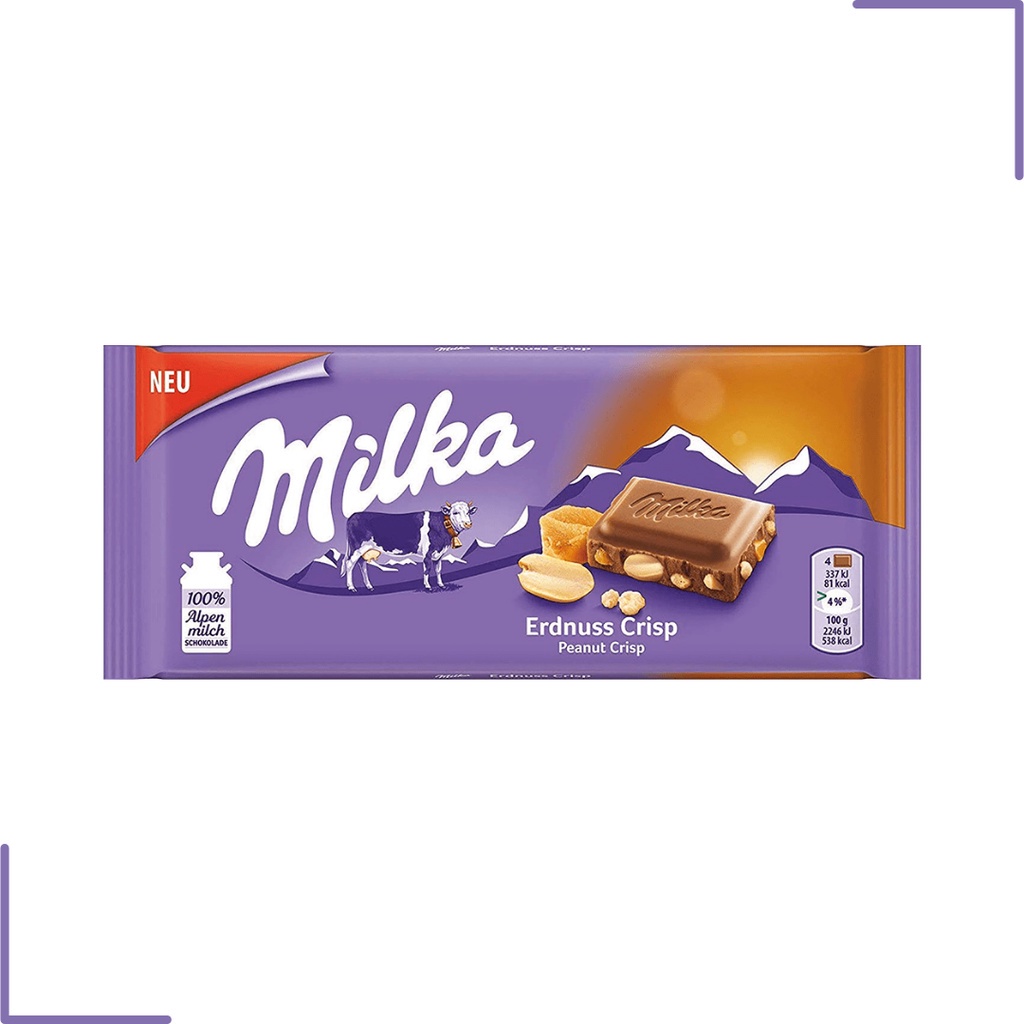 Chocolate Milka Peanut Crispy Caramel G Shopee Brasil