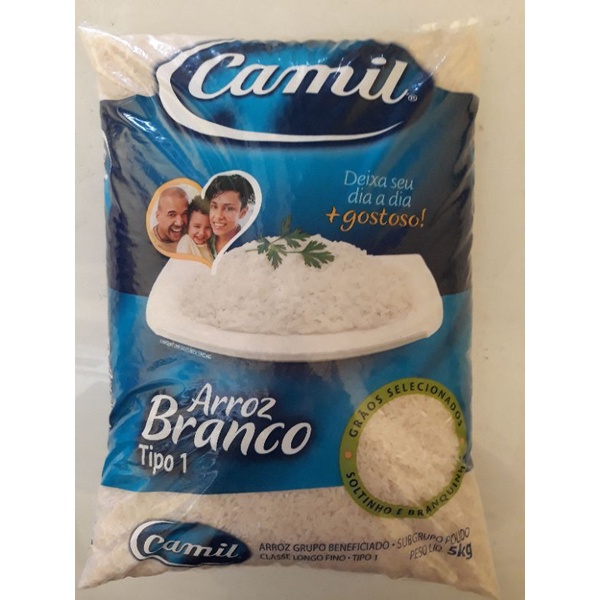 Arroz Branco Camil Kg Longo Fino Tipo Shopee Brasil