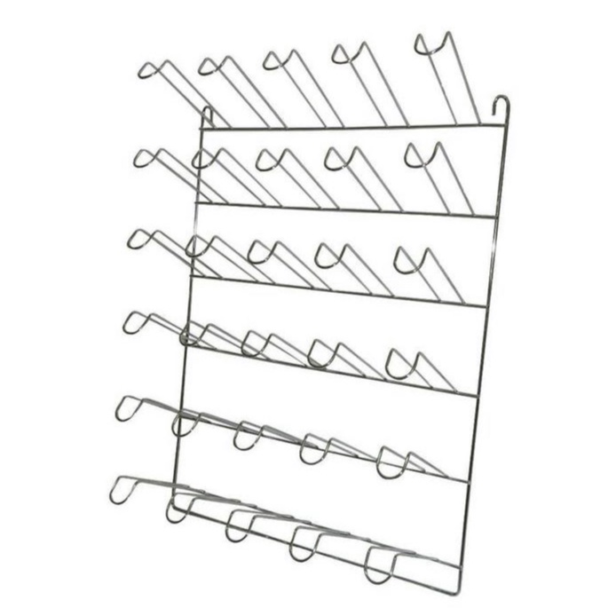 Secador Porta Copos 30 Lugares Cromado Suporte Para Copos De Parede Ar