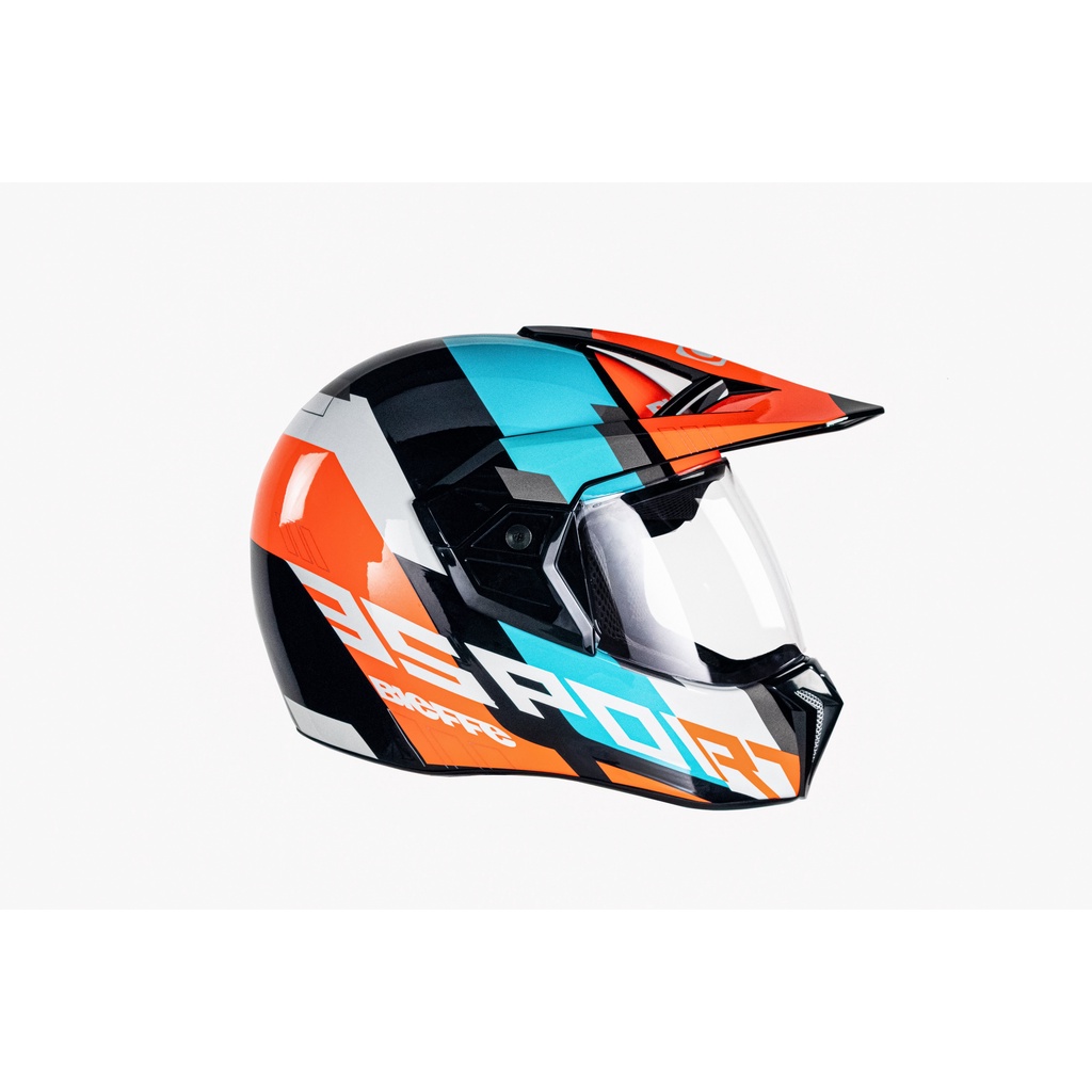 Capacete Bieffe Sport Adventure Preto Brilho C Laranja Shopee Brasil