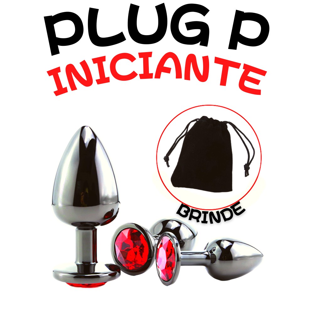 Plug Anal Iniciante Tamanho P Estimulador A O Inox Joia Brilhante