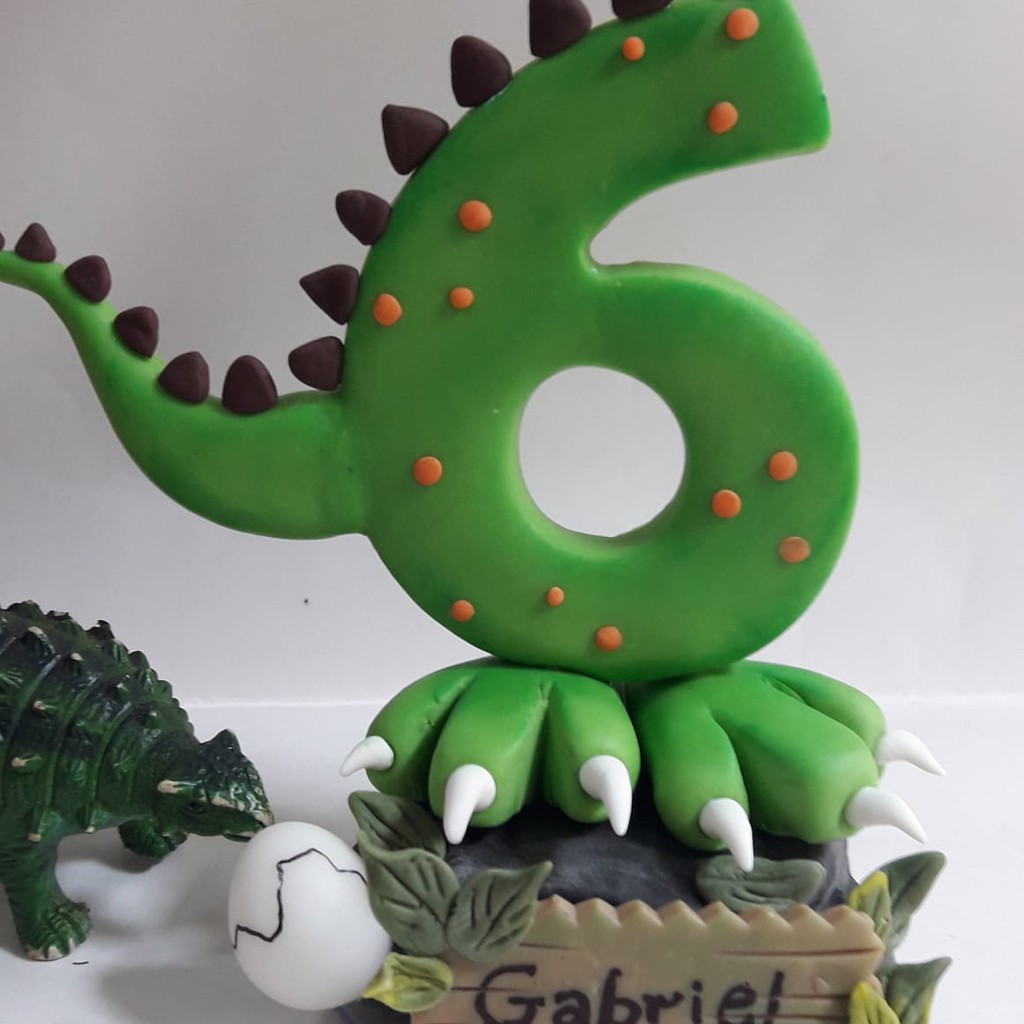 Vela Biscuit Personalizada Dinossauro Shopee Brasil