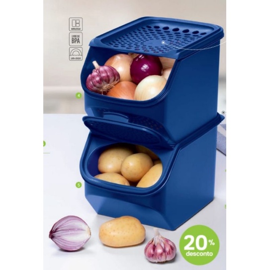 Kit Porta Cebola E Batata Tupperware Shopee Brasil