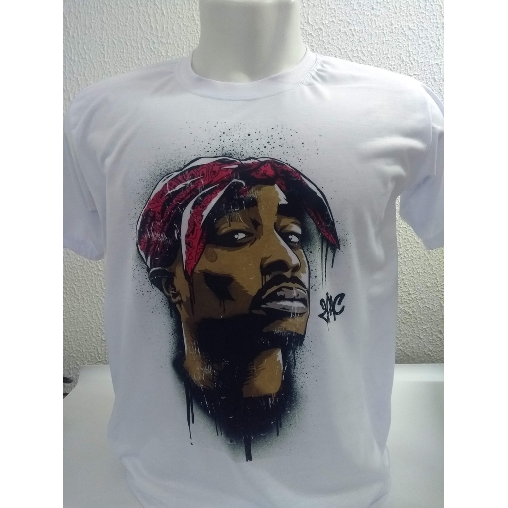 Camiseta Pac Tupac Shakur Hip Hop Rap Shopee Brasil