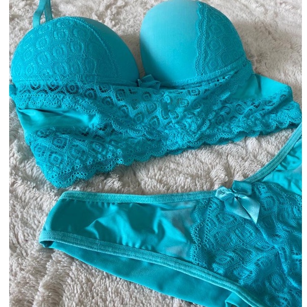 Calcinha E Sutia Conjunto Lingerie Feminino Sutian Bojo Sexy Renda