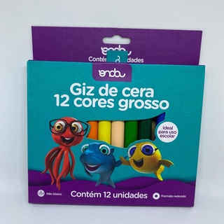 Giz De Cera Cores Grosso Ideal Para Uso Escolar Shopee Brasil