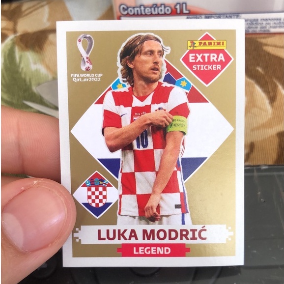 Card Figurinha Luka Modric Legends Gold Sticker Extra Ouro Shopee