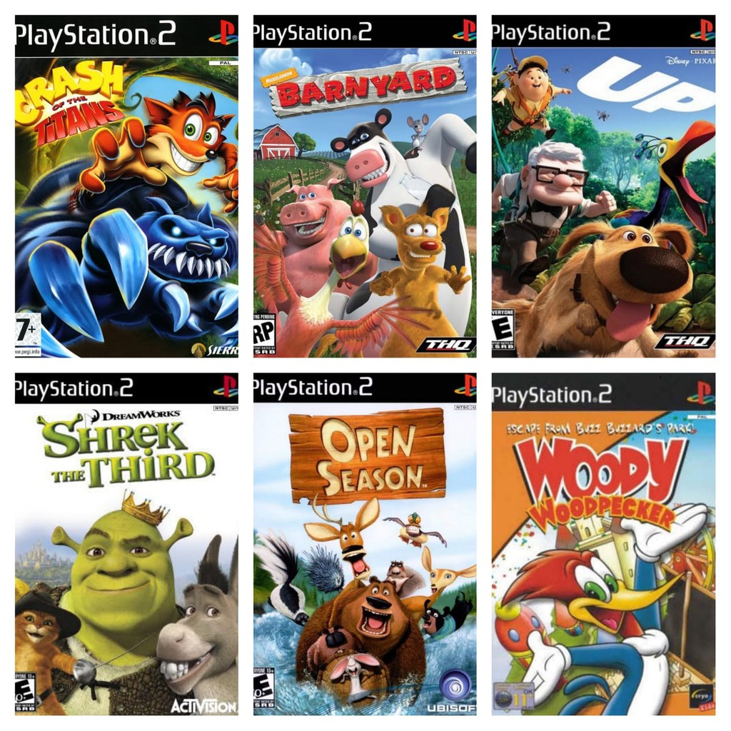 Combo com 6 jogos infantil PS2 - desbloqueado