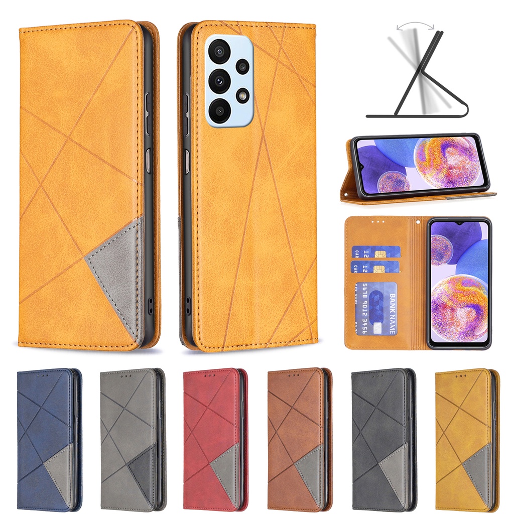 Capa Carteira Flip Magnética De Couro Suporte Para Samsung Galaxy