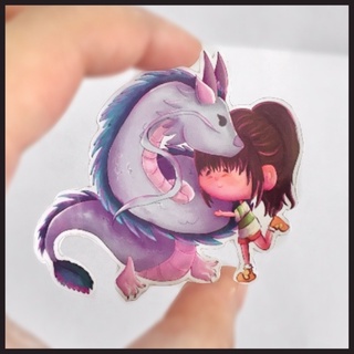 adesivo sticker estúdio ghibli chihiro haku a viagem de chihiro