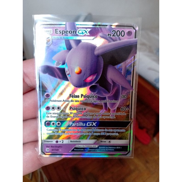 Carta Pokemon Espeon Gx Original Copag Shopee Brasil