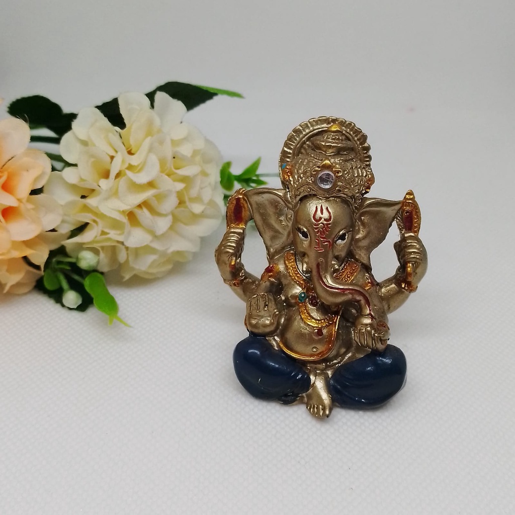 Ganesha Hindu Deus Sorte Prosperidade Sabedoria Resina Cm Shopee Brasil