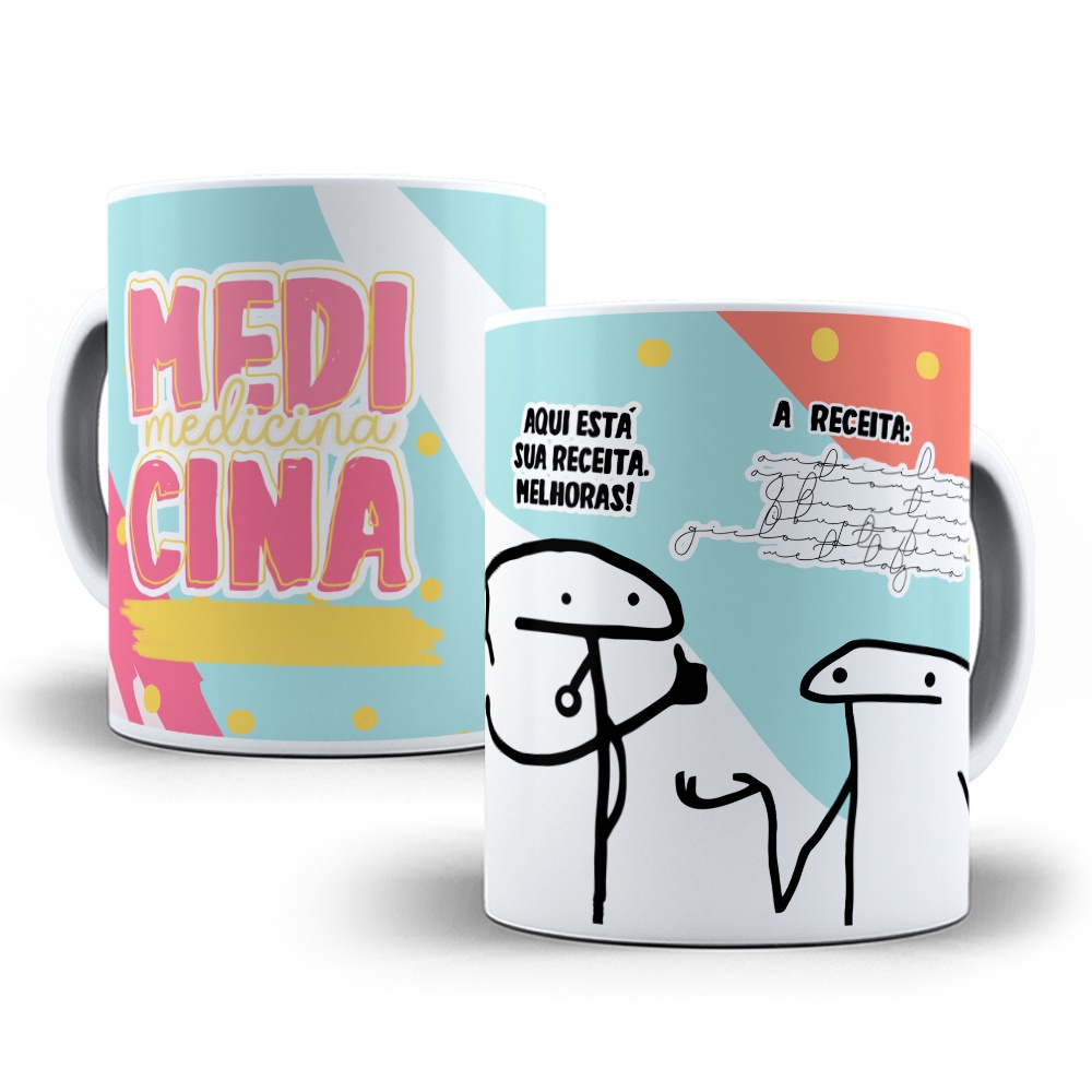 Caneca Personalizada Flork Bento Profissão Medicina Personalizada