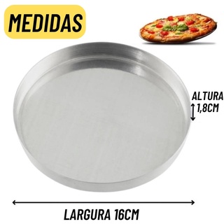 Assadeira Forma Redonda Para Pizza 16 Cm Brotinho Em Alumínio Shopee