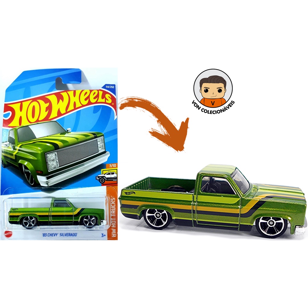 Miniatura Carrinho Hot Wheels 2022 83 Chevy Silverado Shopee Brasil