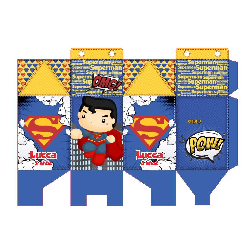 10 Caixa Milk Superman Personalizadas Desmontadas Shopee Brasil