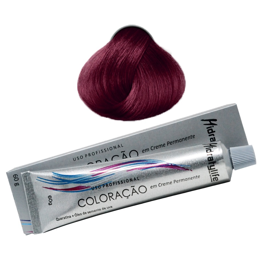 Tinta Cabelo Vinho Marsala 66 26 Coloração Hidratylife Mairibel 60g