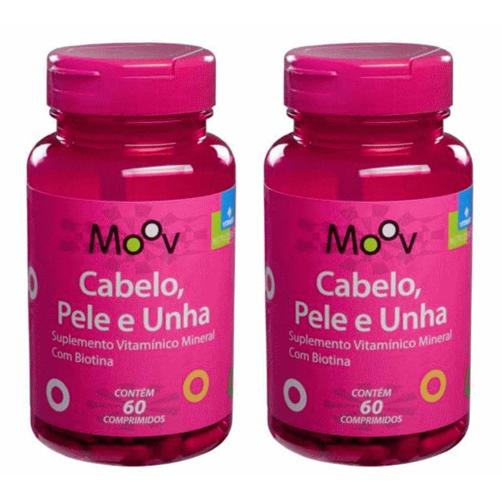 KIT 2X Cabelo Pele E Unha Biotina E Vitaminas E Minerais 60