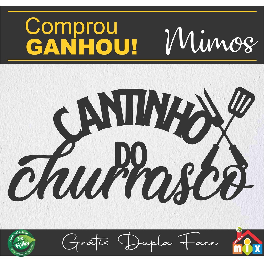 Cantinho Do Churrasco Aplique Em Madeira Mdf Parede Shopee Brasil