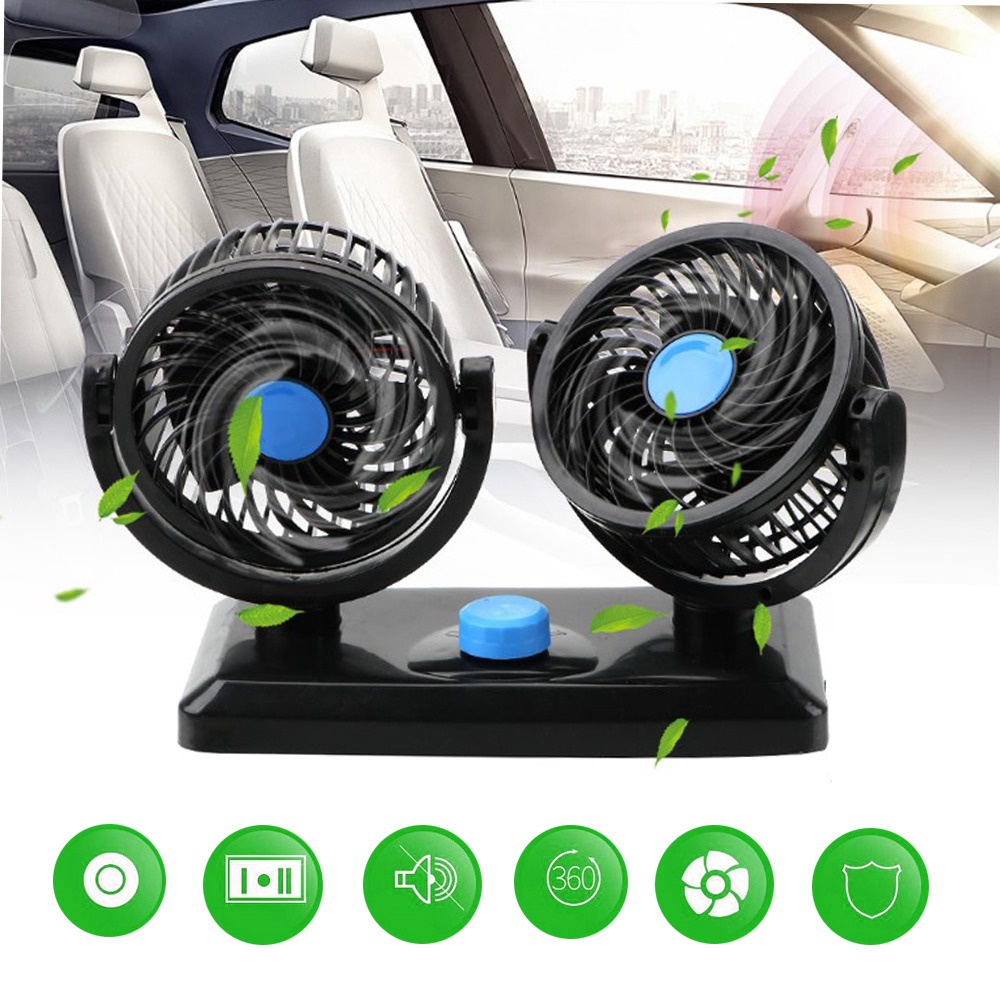 Ventilador Automotivo Duplo Carro Caminhão 12v Ajustável Shopee Brasil