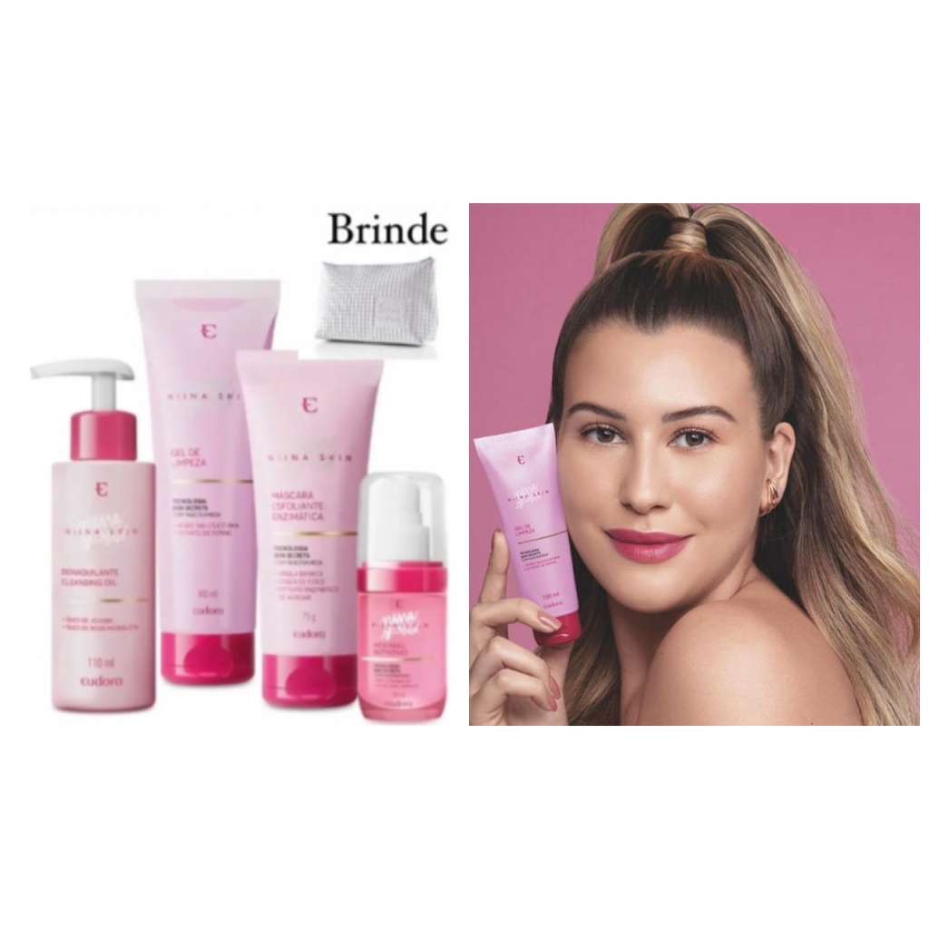 Linha Skin Care Cuidado Facial Niina Secrets Eudora Kit Brinde