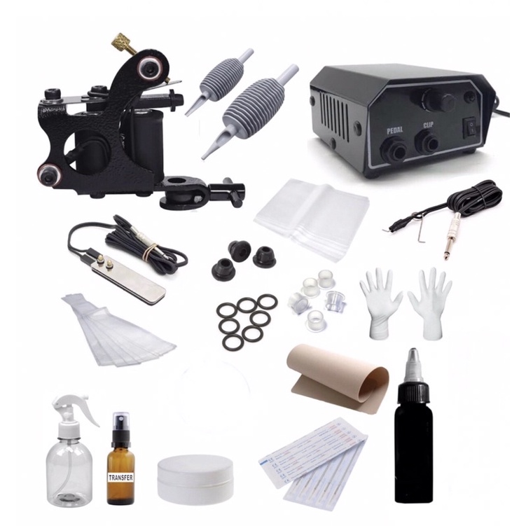 Kit Tatuagem Completo Profissional Maquina Bobina Tattoo Shopee Brasil